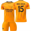 Футбольна форма дитяча Arda G&uuml;ler (Арда Гюлер) 15 Real Madrid (Реал Мадрид), сезон 24/25, 20 розмір, ріст 115-125 см, помаранчева RMO-AG-24 фото