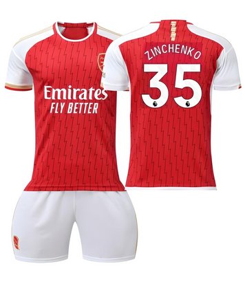 Форма футбольна дитяча Zinchenko (Зінченко) 35 Arsenal (Арсенал), сезон 24/25, 20 розмір, ріст 115-120 см, біло-червона AR-ZN-30 фото