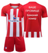 Форма футбольная детская с индивидуальным нанесением Atletico Madrid (Атлетико Мадрид), сезон 24/25, 20 размер, рост 115-120 см, красная с белым AM-IA-22 фото 1