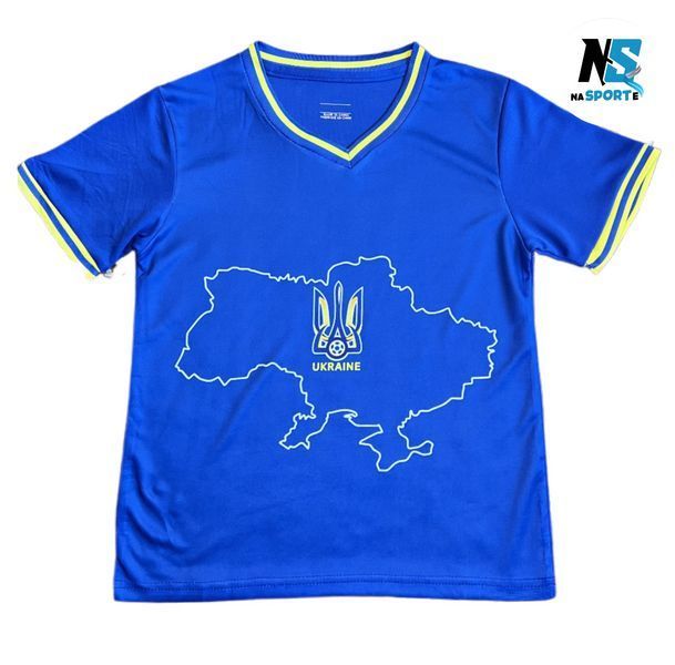 Форма футбольна дитяча з індивідуальним нанесенням Ukraine (Збірна України), сезон 24/25, 20 розмір, ріст 115-120 см, синя UKB-BL-30 фото