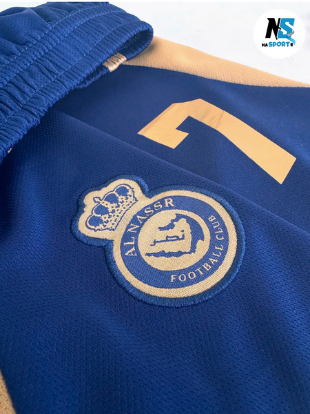 Форма футбольна дитяча Ronaldo (Роналдо) 7 Al-Nasr "Аль-Наср", сезон 24/25, розмір 24 розмір, ріст 130-140 см, синя з золотим FAl-R-24 фото