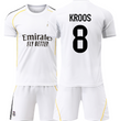 Футбольна форма дитяча Kroos (Кроос) 8 Real Madrid (Реал Мадрид), сезон 24/25, 20 розмір, ріст 115-125 см, біла