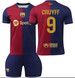Футбольная форма детская Cruyff (Кройф) 9 Barcelona (Барселона), сезон 24/25, 20 размер, рост 115-120 см, красно-синий BR-CR-30 фото 1
