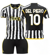 Форма футбольна дитяча Del Piero (Дель П'єро) 10 Juventus (Ювентус), сезон 24/25, 22 розмір, ріст 125-130 см, чорно-біла з жовтим
