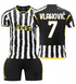 Форма футбольна дитяча Vlahović (Влахович) 7 Juventus (Ювентус), сезон 24/25, 22 розмір, ріст 125-130 см, чорно-біла з жовтим JV-VL-22 фото 1