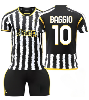 Форма футбольна дитяча Baggio (Баджо) 10 Juventus (Ювентус), сезон 24/25, 20 розмір, ріст 115-120 см, чорно-біла з жовтим JV-BG-24 фото