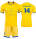 Форма футбольная детская Sudakov (Судаков) 14 Ukraine (Сборная Украины), сезон 24/25, 20 размер, рост 115-120 см, желтая UK-SD-30 фото 1