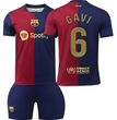 Футбольна форма дитяча Gavi (Гаві) 6 Barcelona (Барселона), сезон 24/25, 20 розмір, ріст 115-120 см, червоно-синій