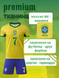 Форма футбольна дитяча Vini Jr. (Вінісіус Жуніор) 7 Brazilian (Збірна Бразилії), сезон 24/25, 20 розмір, ріст 115-120 см, жовто-синя із зеленим BR-VJ-22 фото 3