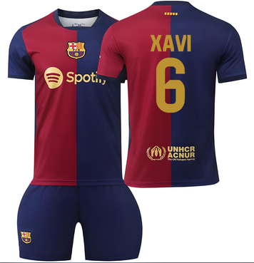 Футбольна форма дитяча Xavi (Хаві) 6 Barcelona (Барселона), сезон 24/25, 20 розмір, ріст 115-120 см, червоно-синій BR-XV-28 фото