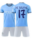Форма футбольна дитяча De Bruyne (Де Брюйне) 17 Manchester City (Манчестер Сіті), сезон 24/25, 20 розмір, ріст 115-120 см, синє-блакитна MC-DB-22 фото 1