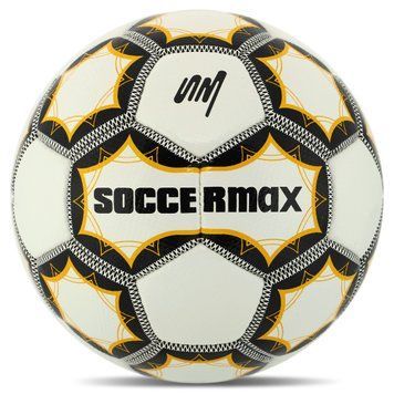 Мяч футбольный №5 PU ламин. SOCCERMAX (№5, 5 сл., сшитый вручную, Белый-золотой) (FB-8079_Белый-золотой) FB-8079_Бел-золотой фото