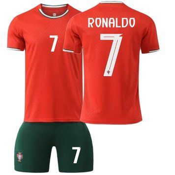 Футбольна форма дитяча Ronaldo (Роналдо) 7 Збірна Португалії, сезон 2026 24 розмір, ріст 130-140 см, червона з зеленим ZР-RR-30 фото