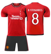 Форма футбольна дитяча B.Fernandes (Б.Фернандіш) 8 Manchester United (Манчестер Юнайтед), сезон 24/25, 20 розмір, ріст 115-120 см, червоно-чорна MU-BF-22 фото