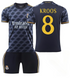 Футбольна форма дитяча Kroos (Кроос) 8 Real Madrid (Реал Мадрид), сезон 24/25, 20 розмір, ріст 115-125 см, чорна з жовтим RM-KR-22 фото 1