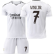 Футбольна форма дитяча Vini Jr. (Вінісіус Жуніор) 7 Real Madrid (Реал Мадрид), сезон 24/25, 28 розмір, ріст 145-150 см, біла RMB-VJ-22 фото 1