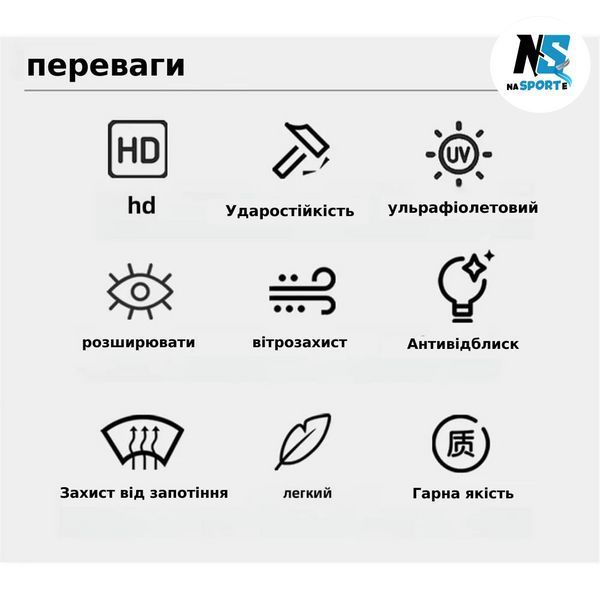 Окуляри гірськолижні Sposune antifog білі з лінзою хамелеон HX-043-WН0 фото
