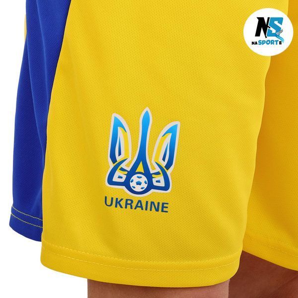 Форма футбольная детская с индивидуальным нанесением Ukraine (Сборная Украины), сезон 2025, 26 размер, рост 140-145 см, желтая CO-4659__22,_рост_125-1 фото