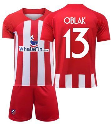 Форма футбольная детская Oblak (Облак) 13 Atletico Madrid (Атлетико Мадрид), сезон 24/25, 20 размер, рост 115-120 см, красная с белым AM-OB-28 фото