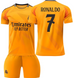 Футбольна форма дитяча Ronaldo (Роналду) 7 Real Madrid (Реал Мадрид), сезон 24/25, 20 розмір, ріст 115-125 см, помаранчева RMO-RL-28 фото 1