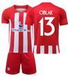 Форма футбольна дитяча Oblak (Облак) 13 Atletico Madrid (Атлетіко Мадрид), сезон 24/25, 20 розмір, ріст 115-120 см, червона з білим AM-OB-28 фото