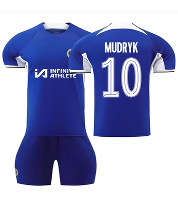 Форма футбольна дитяча Mudryk (Мудрик) 10 Chelsea (Челсі), сезон 24/25, 20 розмір, ріст 115-120 см, синьо-біла CH-MD-24 фото