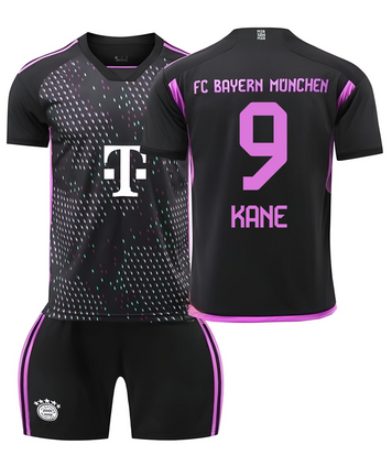 Форма футбольна дитяча Kane (Кейн) 9 Bavaria Munich (Баварія Мюнхен), сезон 24/25, 20 розмір, ріст 115-120 см, чорна з фіолетовим BM-KN-24 фото
