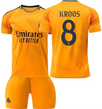 Футбольна форма дитяча Kroos (Кроос) 8 Real Madrid (Реал Мадрид), сезон 24/25, 20 розмір, ріст 115-125 см, помаранчева RMO-KR-26 фото