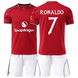 Форма футбольная детская Ronaldo (Роналдо) 7 Manchester United (Манчестер Юнайтед), сезон 2026 20 размер, рост 115-125 см, красно-белая MU-RL-30 фото 1
