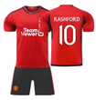 Форма футбольная детская Rashford (Рашфорд) 10 Manchester United (Манчестер Юнайтед), сезон 24/25, 20 размер, рост 115-120 см, красно-черная