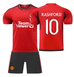 Форма футбольная детская Rashford (Рашфорд) 10 Manchester United (Манчестер Юнайтед), сезон 24/25, 20 размер, рост 115-120 см, красно-черная MU-RF-28 фото 1