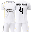 Футбольна форма дитяча Sergio Ramos (Серхіо Рамос) 4 Real Madrid (Реал Мадрид), сезон 24/25, 20 розмір, ріст 115-125 см, біла RMB-SR-22 фото
