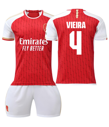 Форма футбольна дитяча Vieira (Вієйра) 4 Arsenal (Арсенал), сезон 24/25, 20 розмір, ріст 115-120 см, біло-червона AR-VR-30 фото