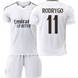 Футбольна форма дитяча Rodrygo (Родріго) 11 Real Madrid (Реал Мадрид), сезон 24/25, 20 розмір, ріст 115-125 см, біла RMB-RD-28 фото 1