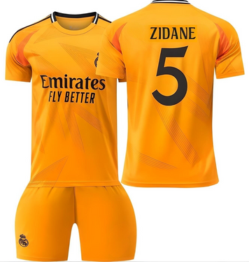 Футбольна форма дитяча Zidane (Зідан) 5 Real Madrid (Реал Мадрид), сезон 24/25, 20 розмір, ріст 115-125 см, помаранчева RMO-ZN-28 фото